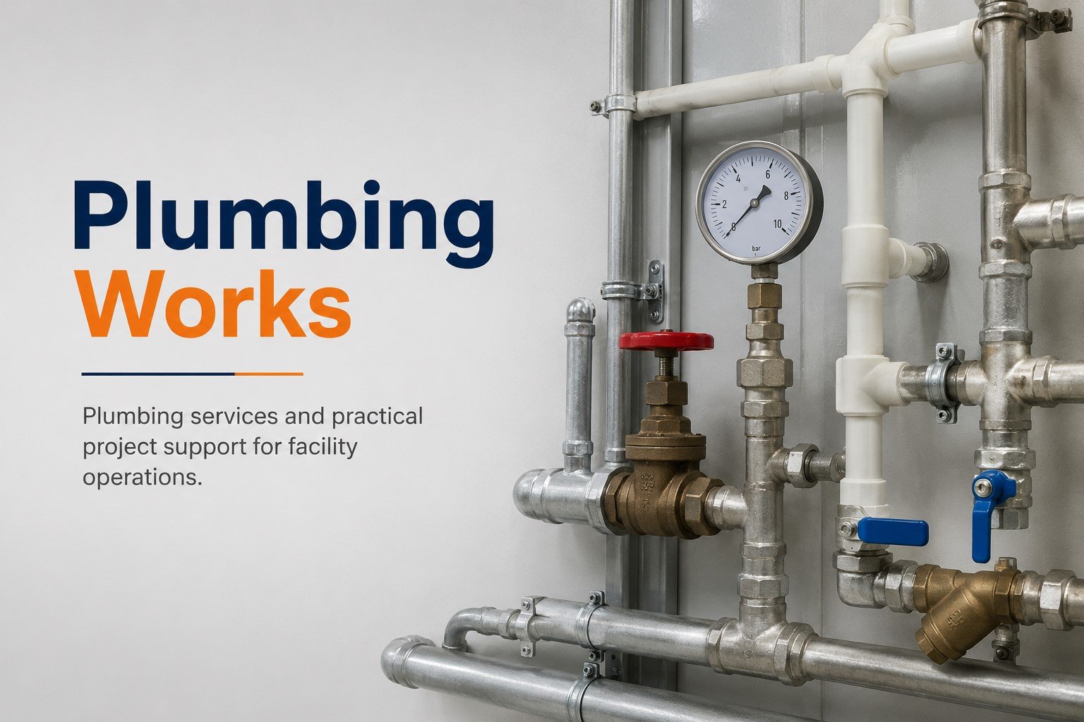 Plumbing works for MEP projects